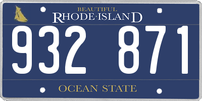 RI license plate 932871