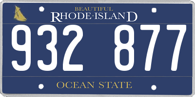 RI license plate 932877