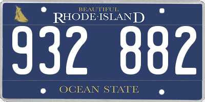 RI license plate 932882