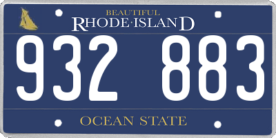 RI license plate 932883