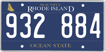 RI license plate 932884
