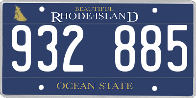 RI license plate 932885