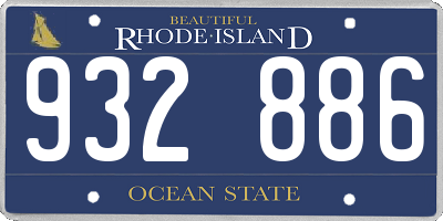 RI license plate 932886