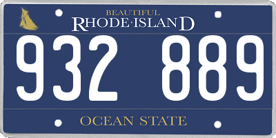 RI license plate 932889