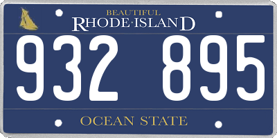 RI license plate 932895