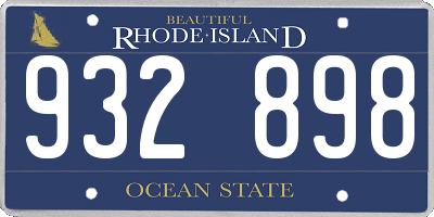 RI license plate 932898