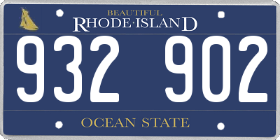 RI license plate 932902
