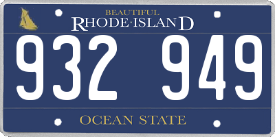 RI license plate 932949