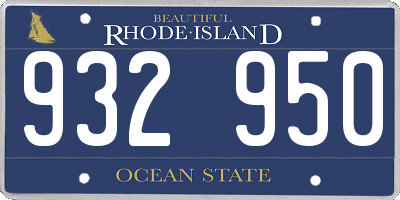RI license plate 932950