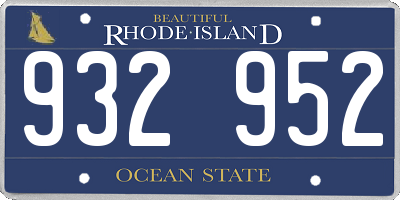 RI license plate 932952
