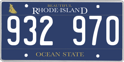 RI license plate 932970