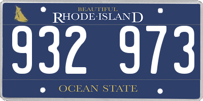 RI license plate 932973
