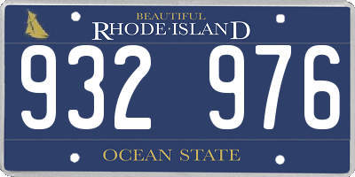 RI license plate 932976