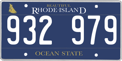 RI license plate 932979