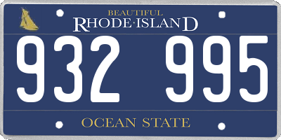 RI license plate 932995
