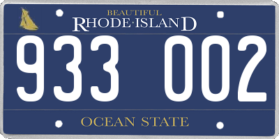 RI license plate 933002