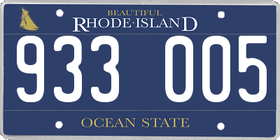 RI license plate 933005