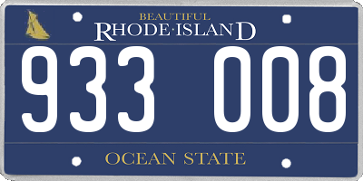 RI license plate 933008