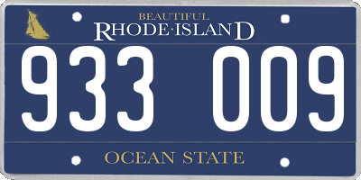 RI license plate 933009