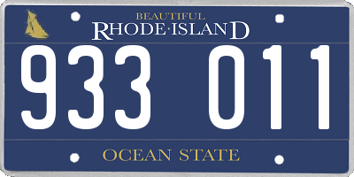 RI license plate 933011