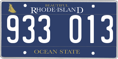 RI license plate 933013