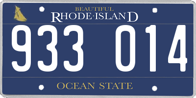 RI license plate 933014