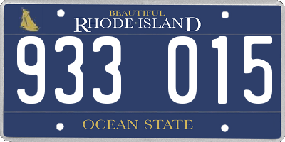 RI license plate 933015