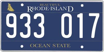 RI license plate 933017