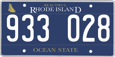 RI license plate 933028
