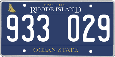 RI license plate 933029