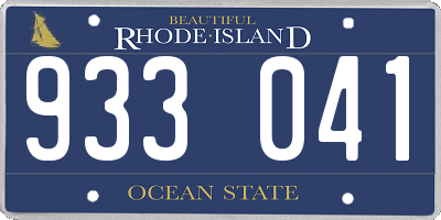 RI license plate 933041