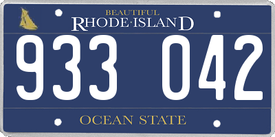 RI license plate 933042