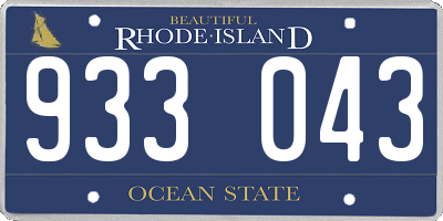 RI license plate 933043