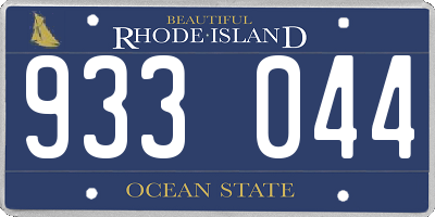 RI license plate 933044