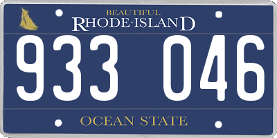 RI license plate 933046