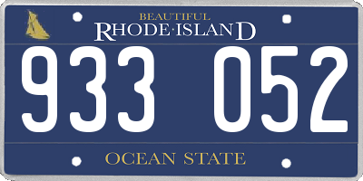 RI license plate 933052