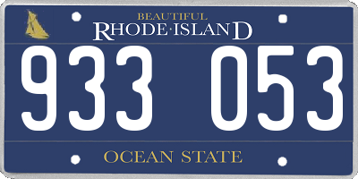 RI license plate 933053