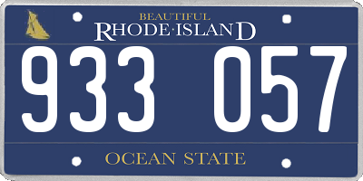 RI license plate 933057