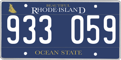 RI license plate 933059