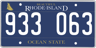 RI license plate 933063