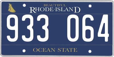 RI license plate 933064