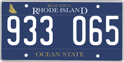 RI license plate 933065
