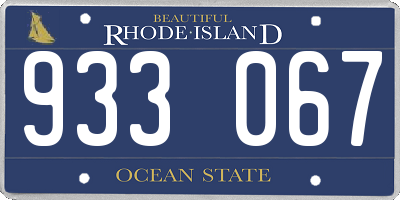 RI license plate 933067