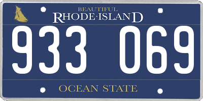 RI license plate 933069