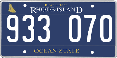 RI license plate 933070
