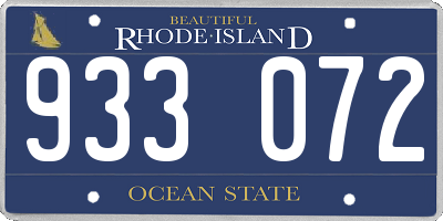 RI license plate 933072