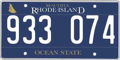 RI license plate 933074