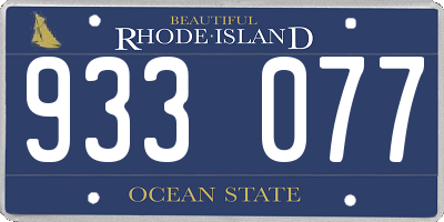 RI license plate 933077