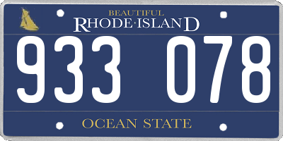 RI license plate 933078