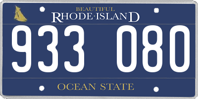 RI license plate 933080